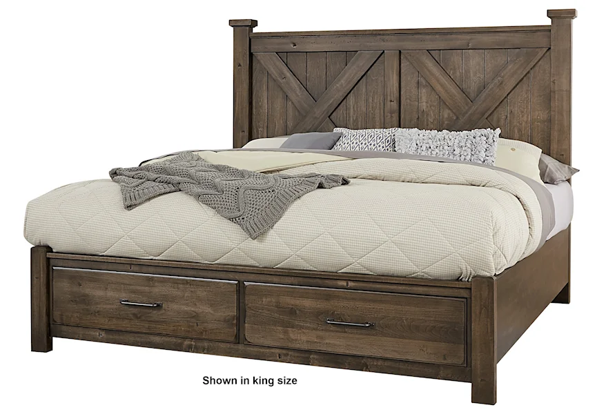 Cool Rustic California King Storage Bed by Artisan & Post at Esprit Decor Home Furnishings