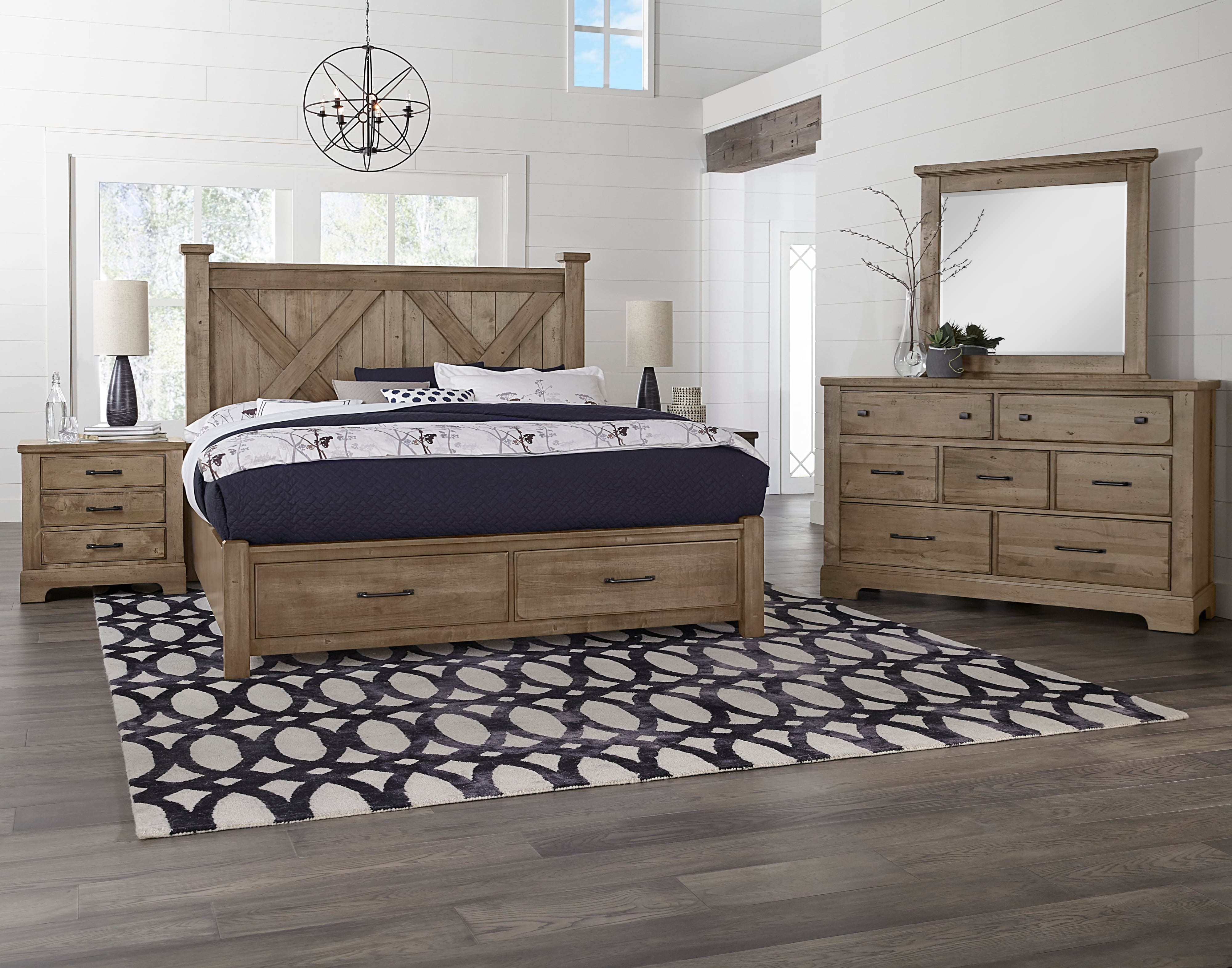 Artisan & Post Cool Rustic California King "X" Panel Bed