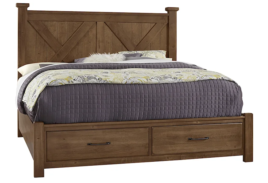 Cool Rustic California King Storage Bed by Artisan & Post at Zak's Home