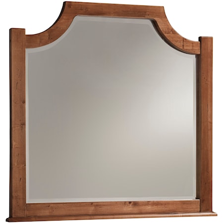 Relaxed Vintage Solid Wood Scalloped Mirror