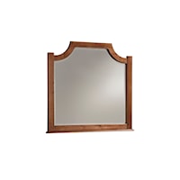 Relaxed Vintage Solid Wood Scalloped Mirror