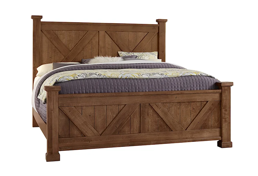 Cool Rustic California King Barndoor Panel Bed by Artisan & Post at Esprit Decor Home Furnishings