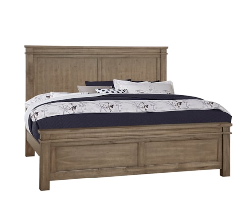 Rustic California King Panel Mansion Bed