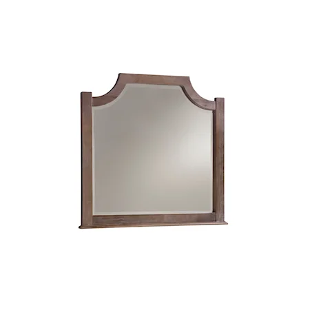 Relaxed Vintage Solid Wood Scalloped Mirror