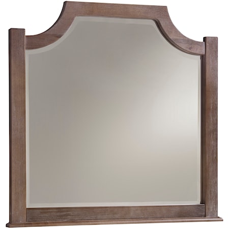 Relaxed Vintage Solid Wood Scalloped Mirror