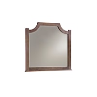 Relaxed Vintage Solid Wood Scalloped Mirror