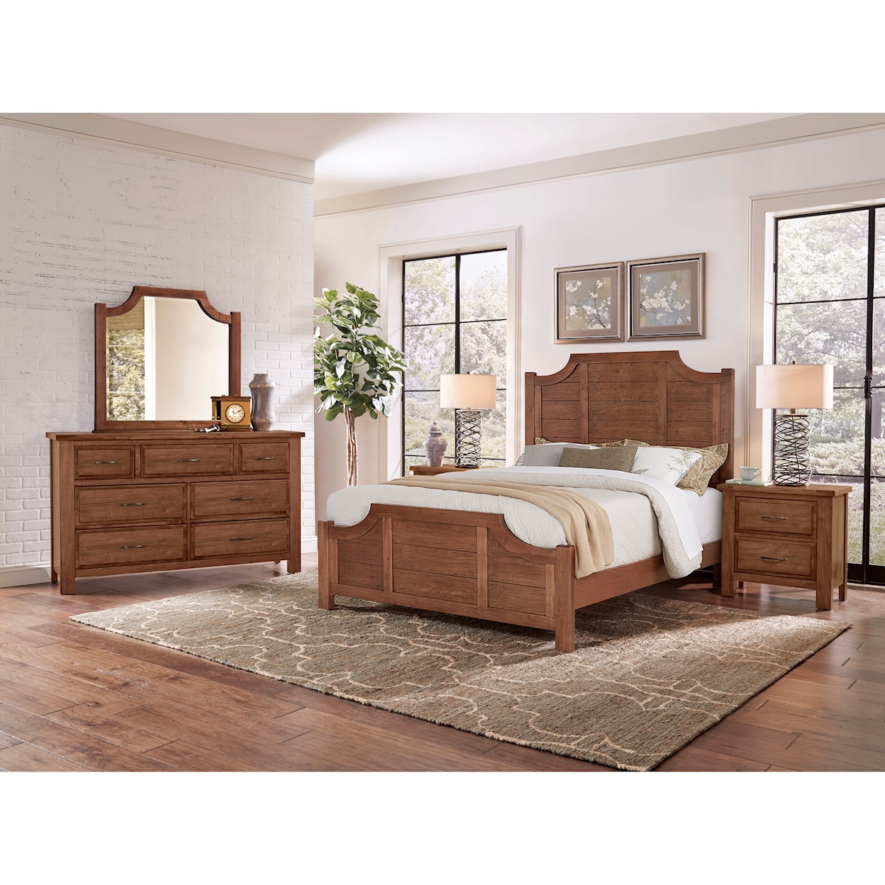 Virginia House Mt Airy Scalloped Queen Bed