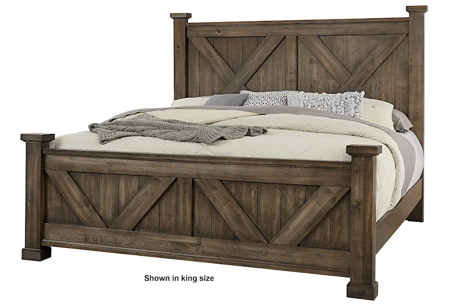 Cool Rustic King Barndoor Panel Bed by Artisan & Post at Esprit Decor Home Furnishings