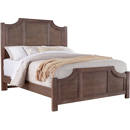 Relaxed Vintage Solid Wood Scalloped King Bed