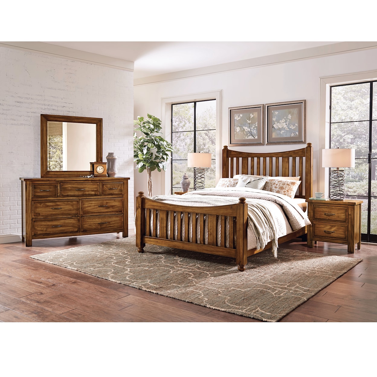 Virginia House Mt Airy California King Slat Poster Bed