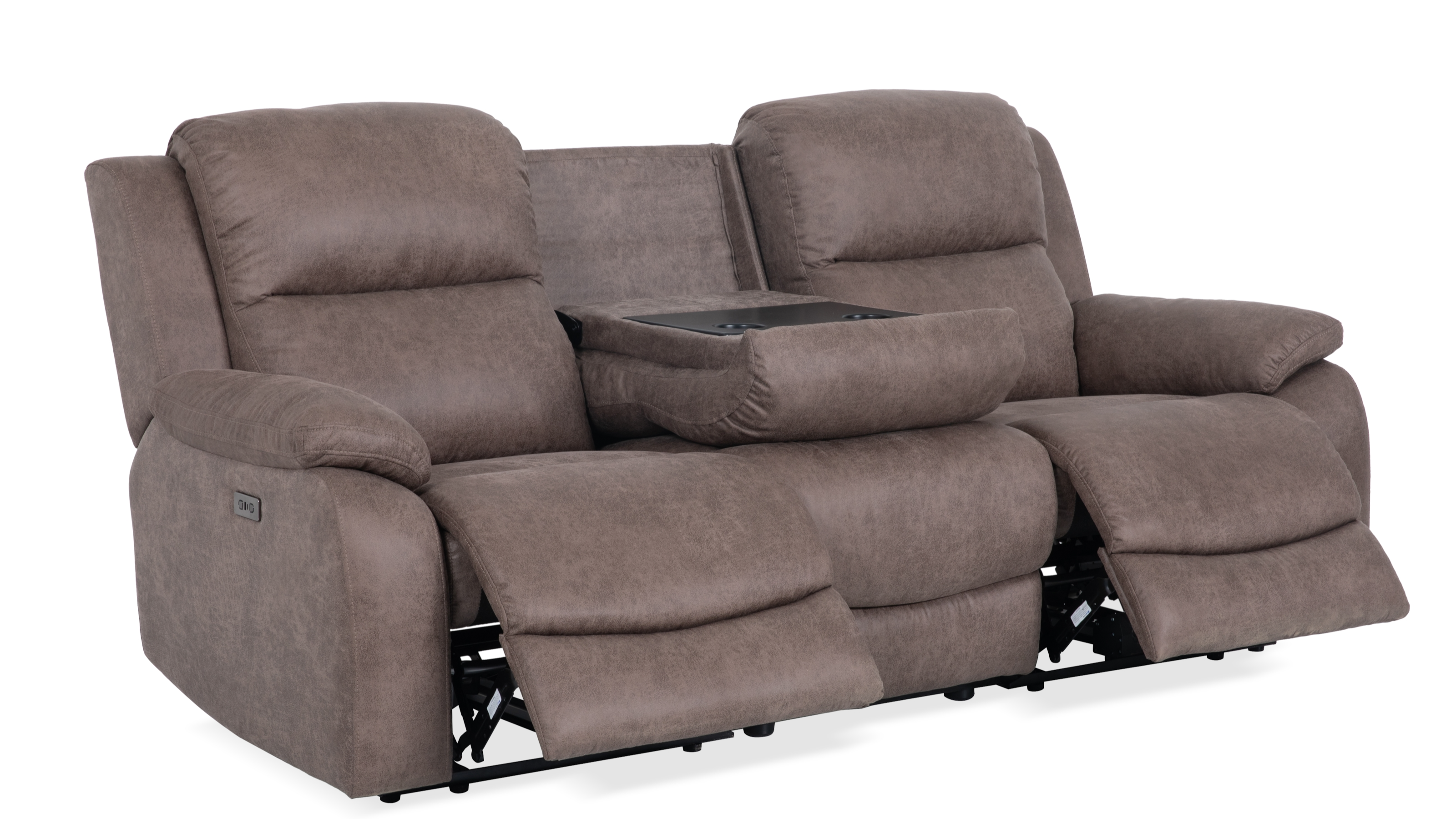Manwah 70658 Pwr Reclining Sofa + Manual Loveseat