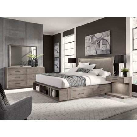 Queen Bed, Dresser, Mirror