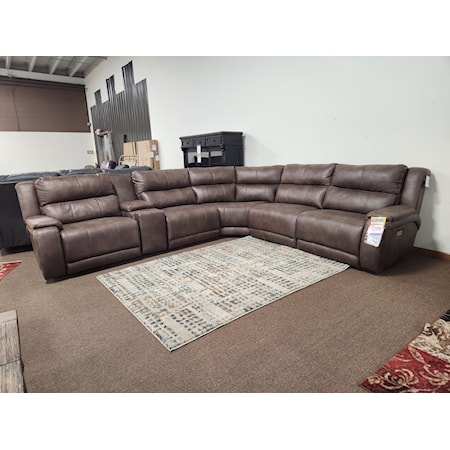 6 piece reclining sectional