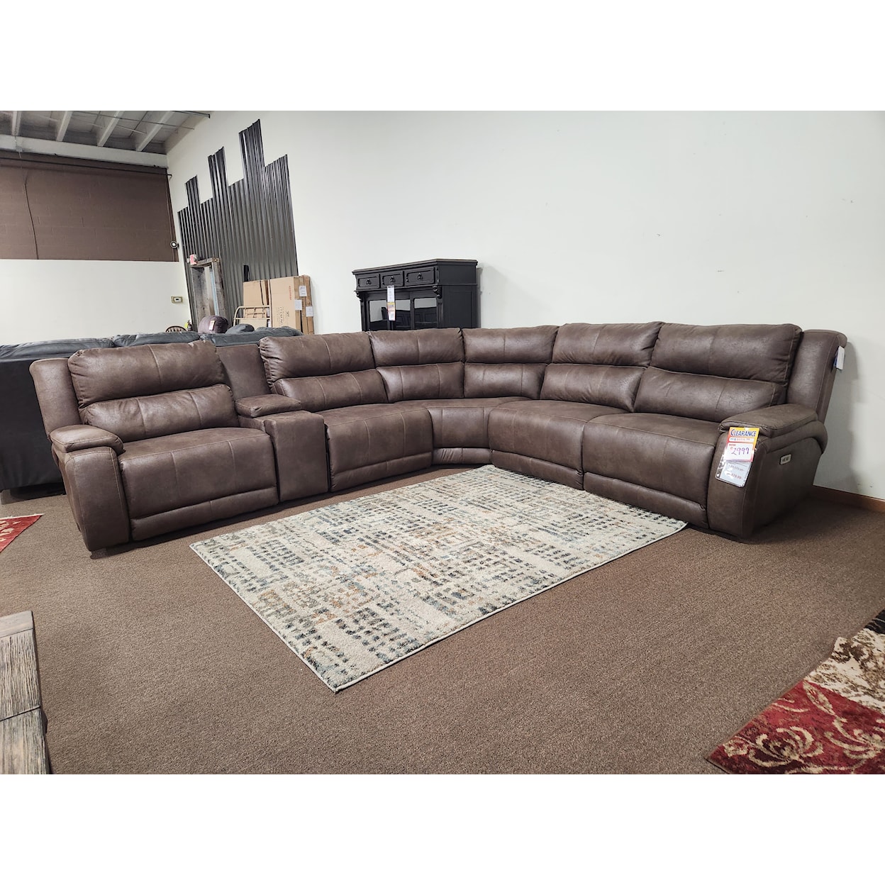 Southern Motion Sure Thing 6 piece reclining sectional