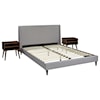 Accentrics Home Fashion Beds King Upholstered Bed and Nightstand set