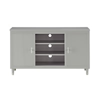 Smooth Modern 2 Door TV Console in Gray