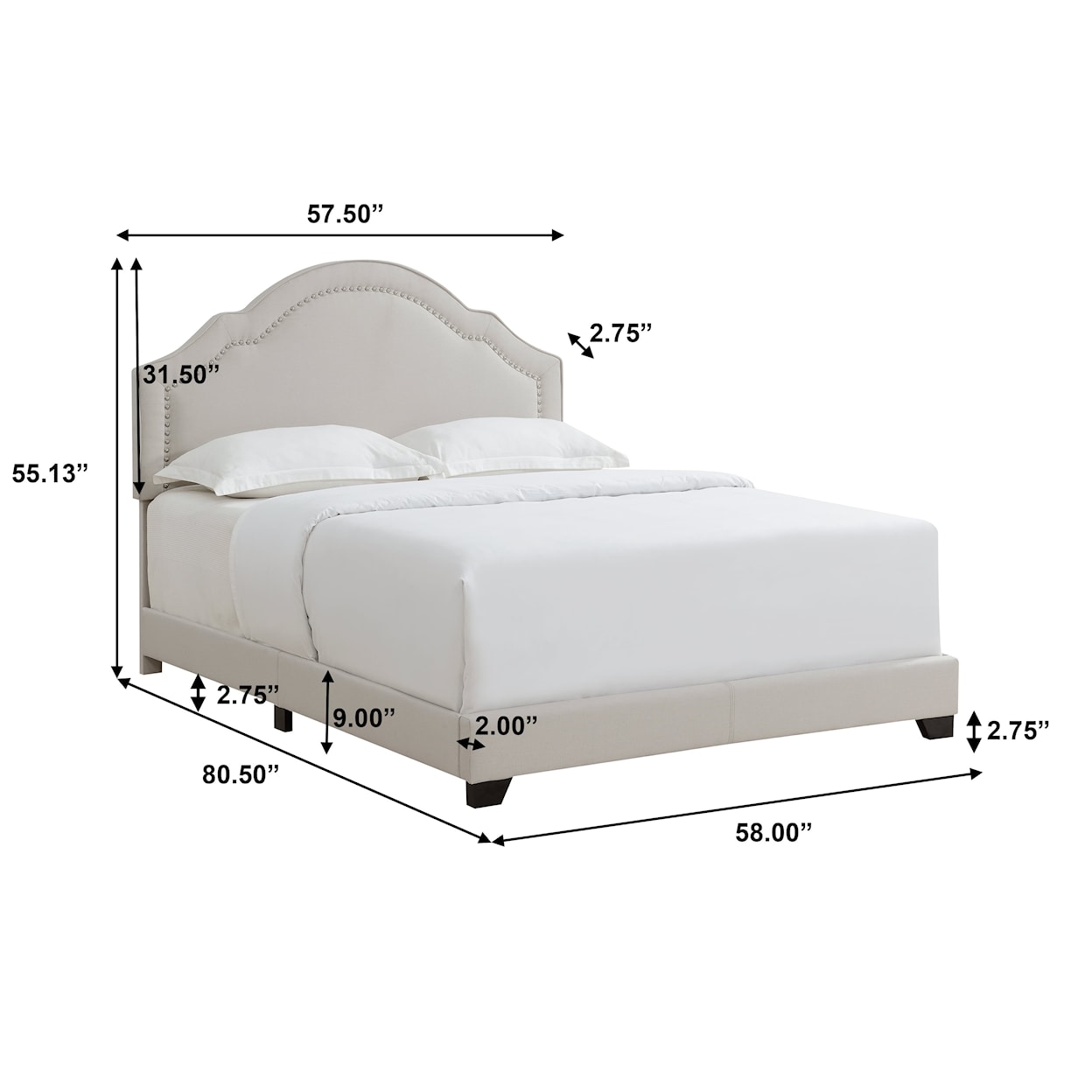 Accentrics Home Fashion Beds Full Upholstered Bed