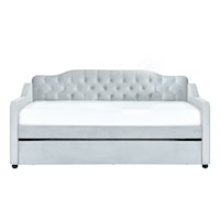2 Piece Button Tufted Daybed with Trundle