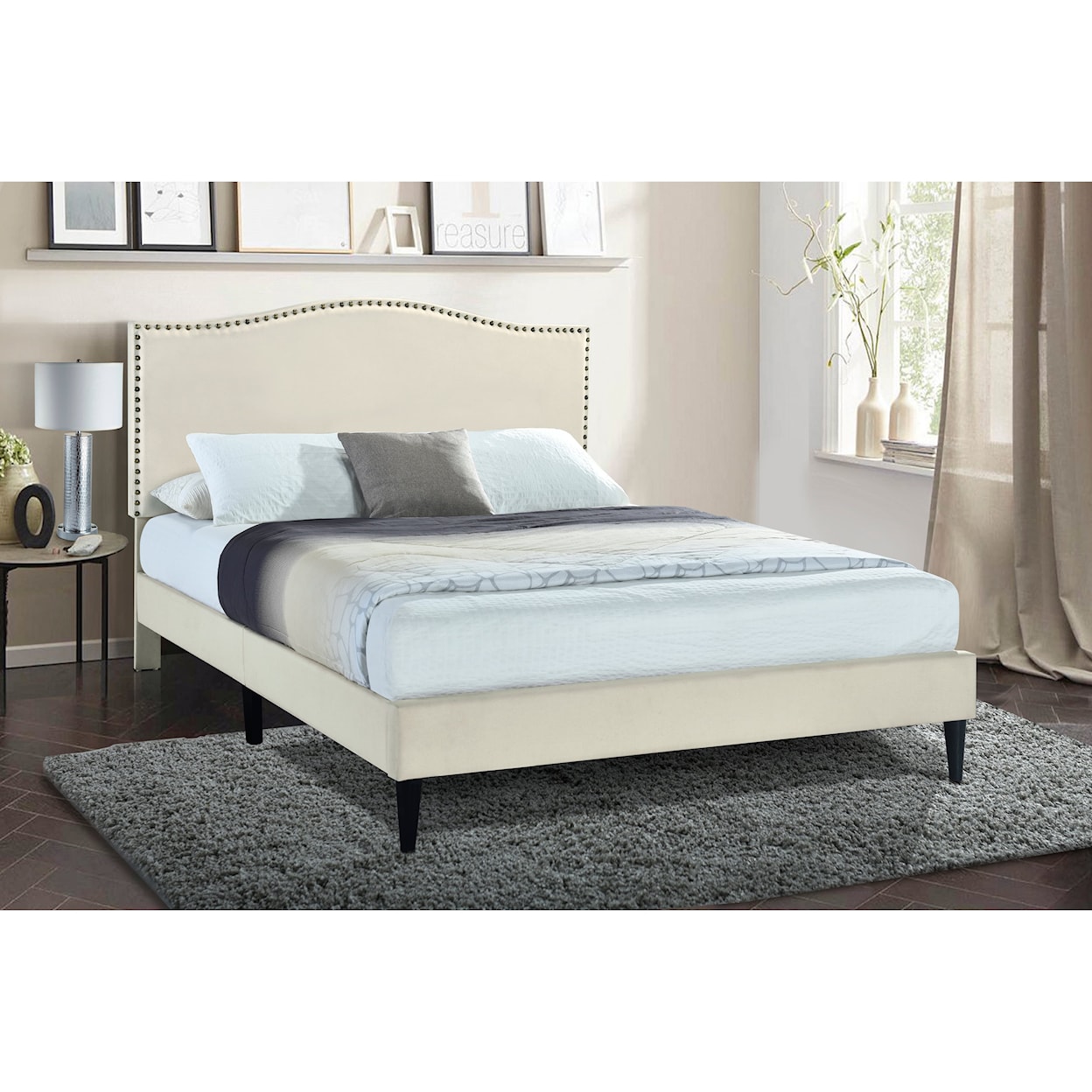 Accentrics Home Fashion Beds Queen Upholstered Bed