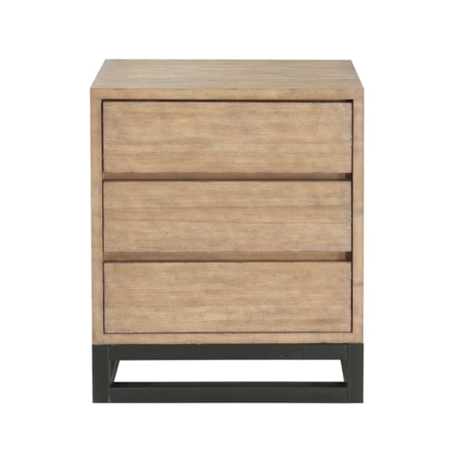 Contemporary Three-Drawer Nightstand