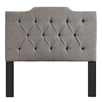 Hanover Style Tufted Full / Queen Headboard in Grey