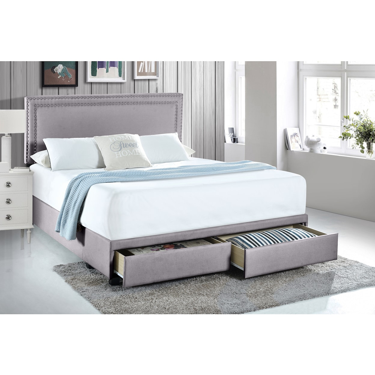 Accentrics Home Fashion Beds Queen Upholstered Bed