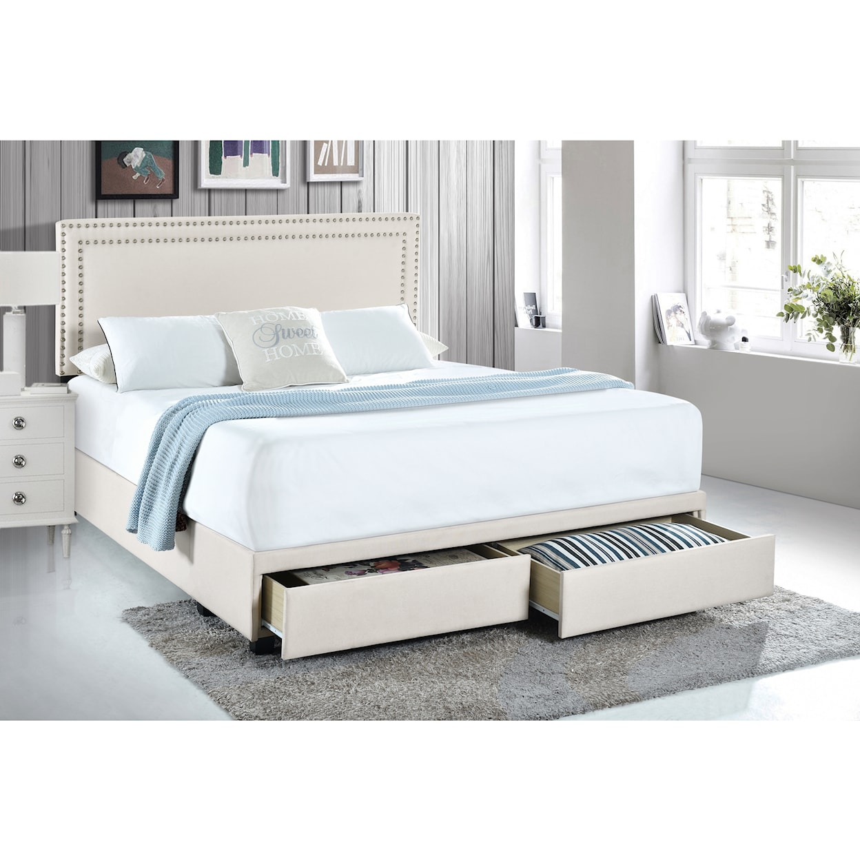 Accentrics Home Fashion Beds Queen Upholstered Bed