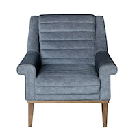 Transitional Channeled Arm Chair-Anthracite