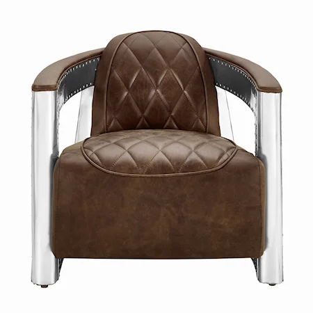 Arm Chair in Barrel Brown