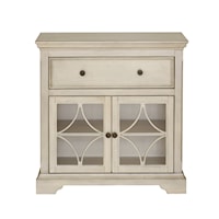 Two Door, One Drawer Console in Cream