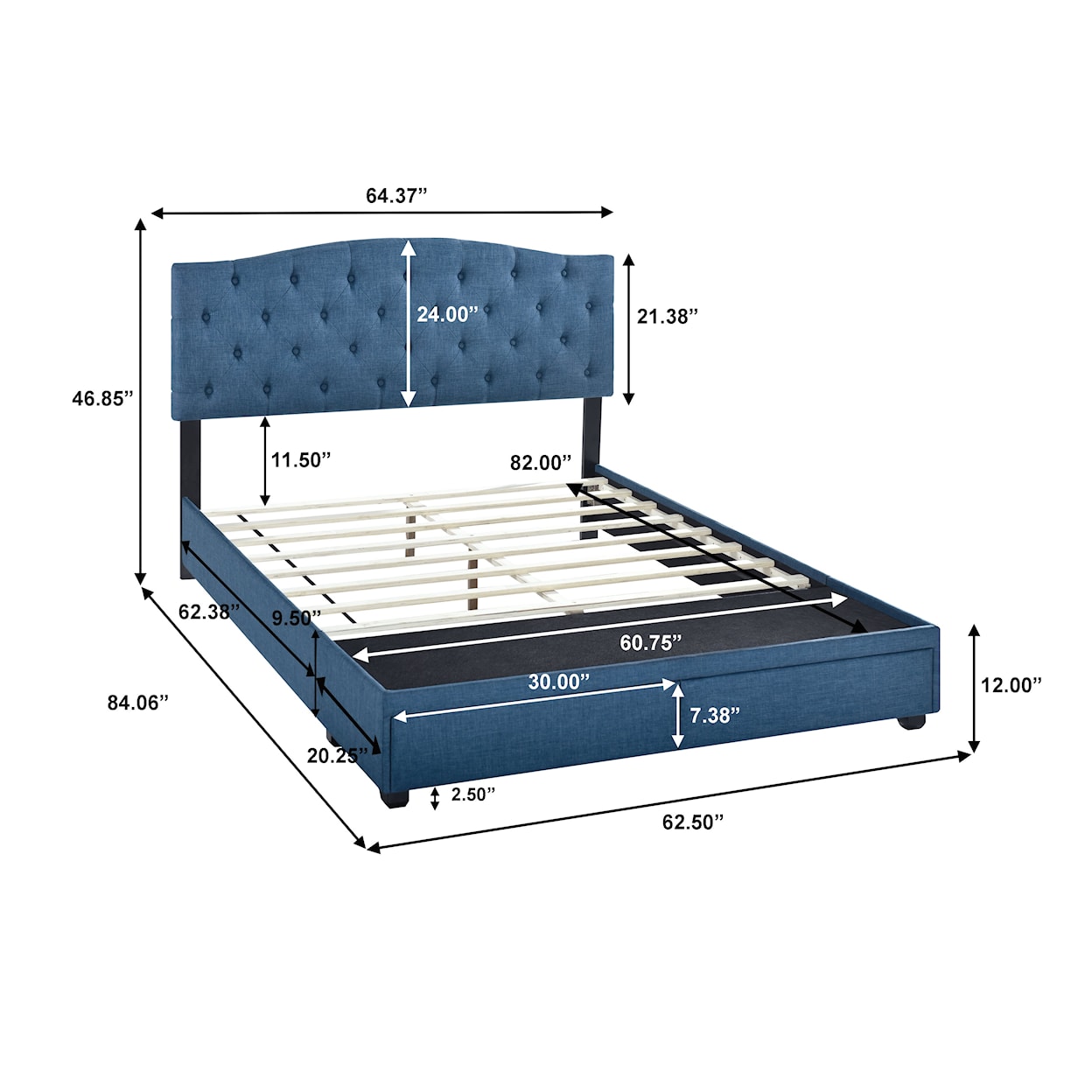 Accentrics Home Fashion Beds Queen Upholstered Bed