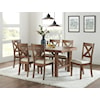 Accentrics Home Dining Farmhouse Dining Table with Trestle Base