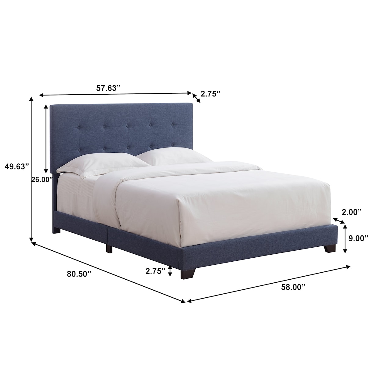 Accentrics Home Fashion Beds Full Upholstered Bed