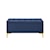 Accentrics Home Accent Seating Transitional Storage Bench with Grid-Tufted Seat in Navy