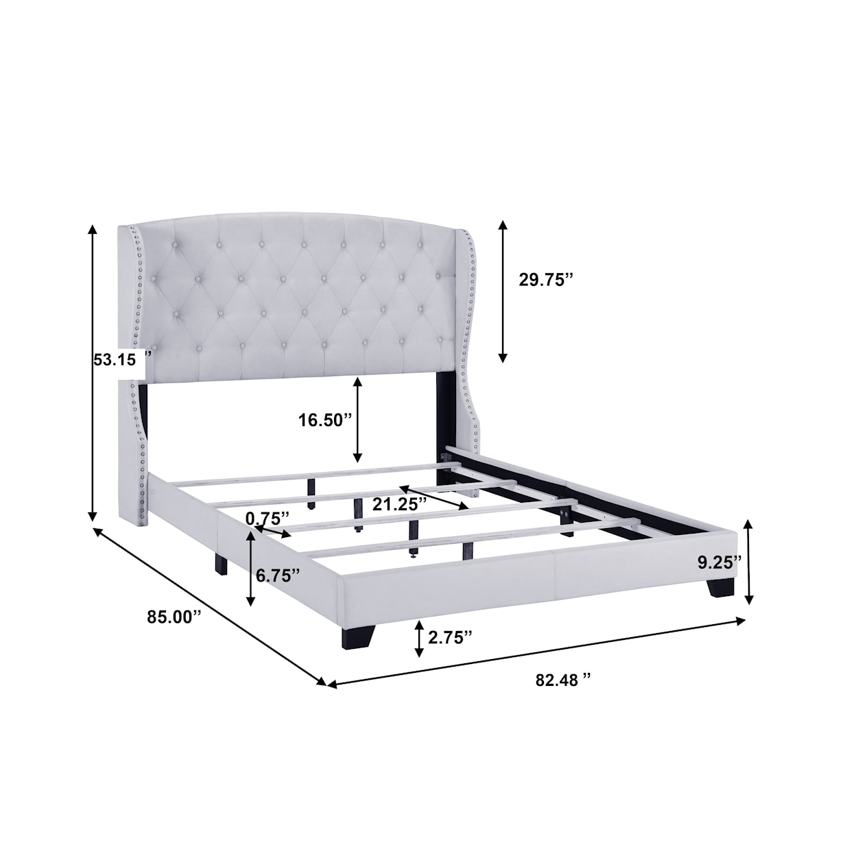 Accentrics Home Fashion Beds King Upholstered Bed