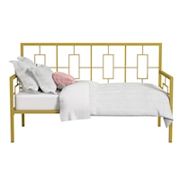 Contemporary Glam Twin Modern Gold Metal Daybed