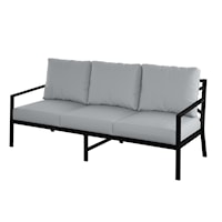 Outdoor Metal X-Back Sofa