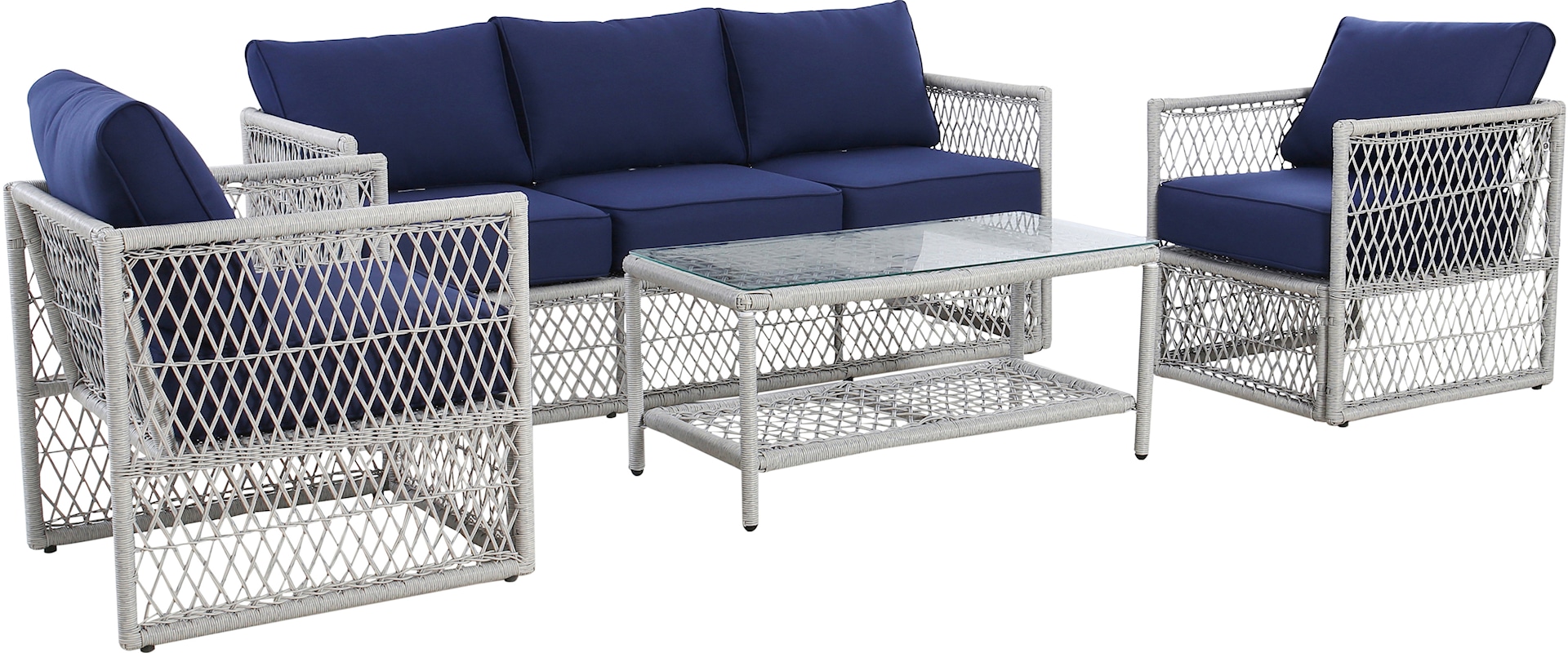 Simple Weave 4 PC Outdoor Set