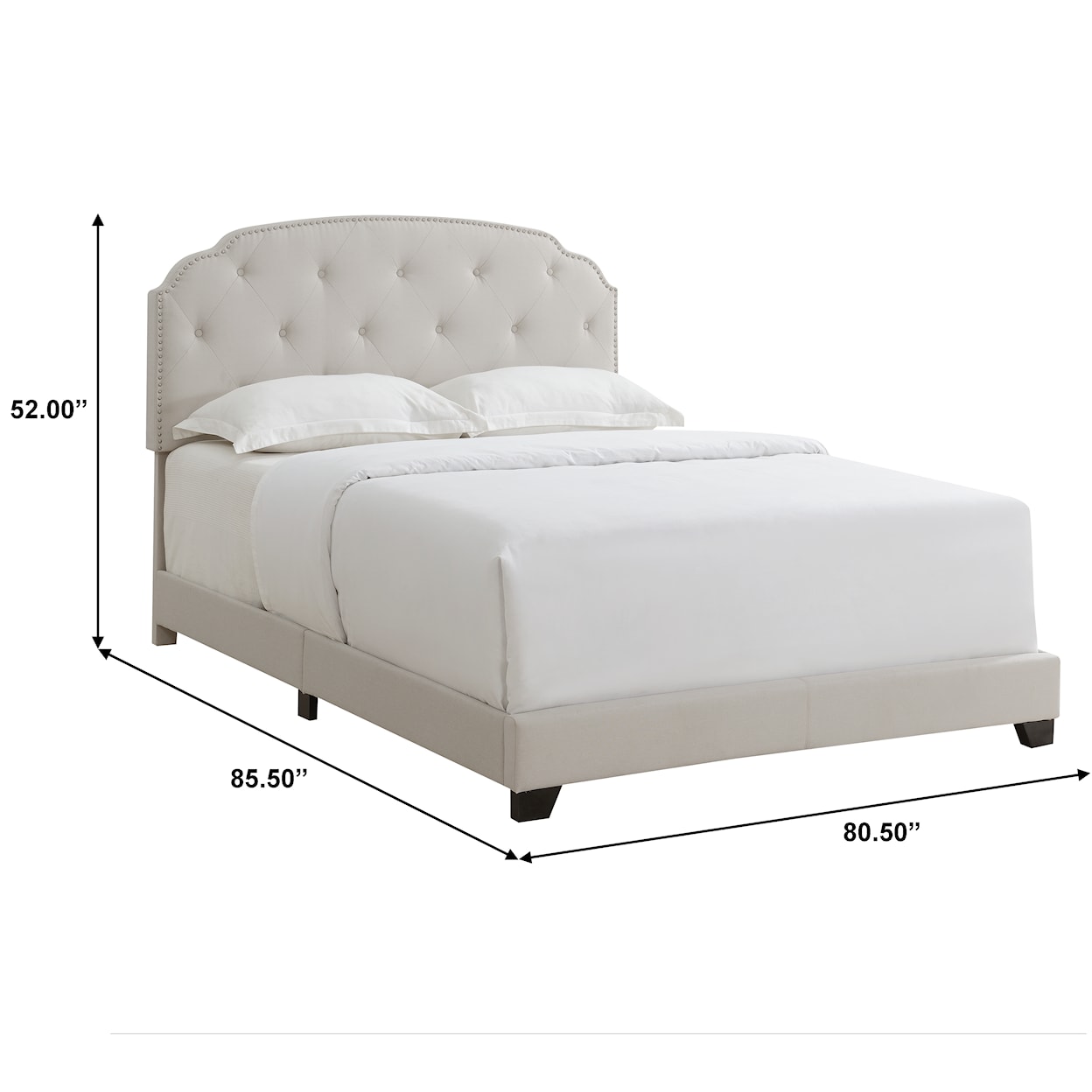 Accentrics Home Fashion Beds King Upholstered Bed