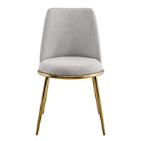 Metal Base Fabric Accent Chair