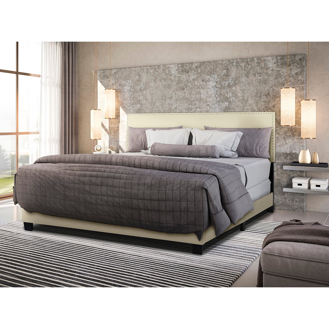 Accentrics Home Fashion Beds King Upholstered Bed