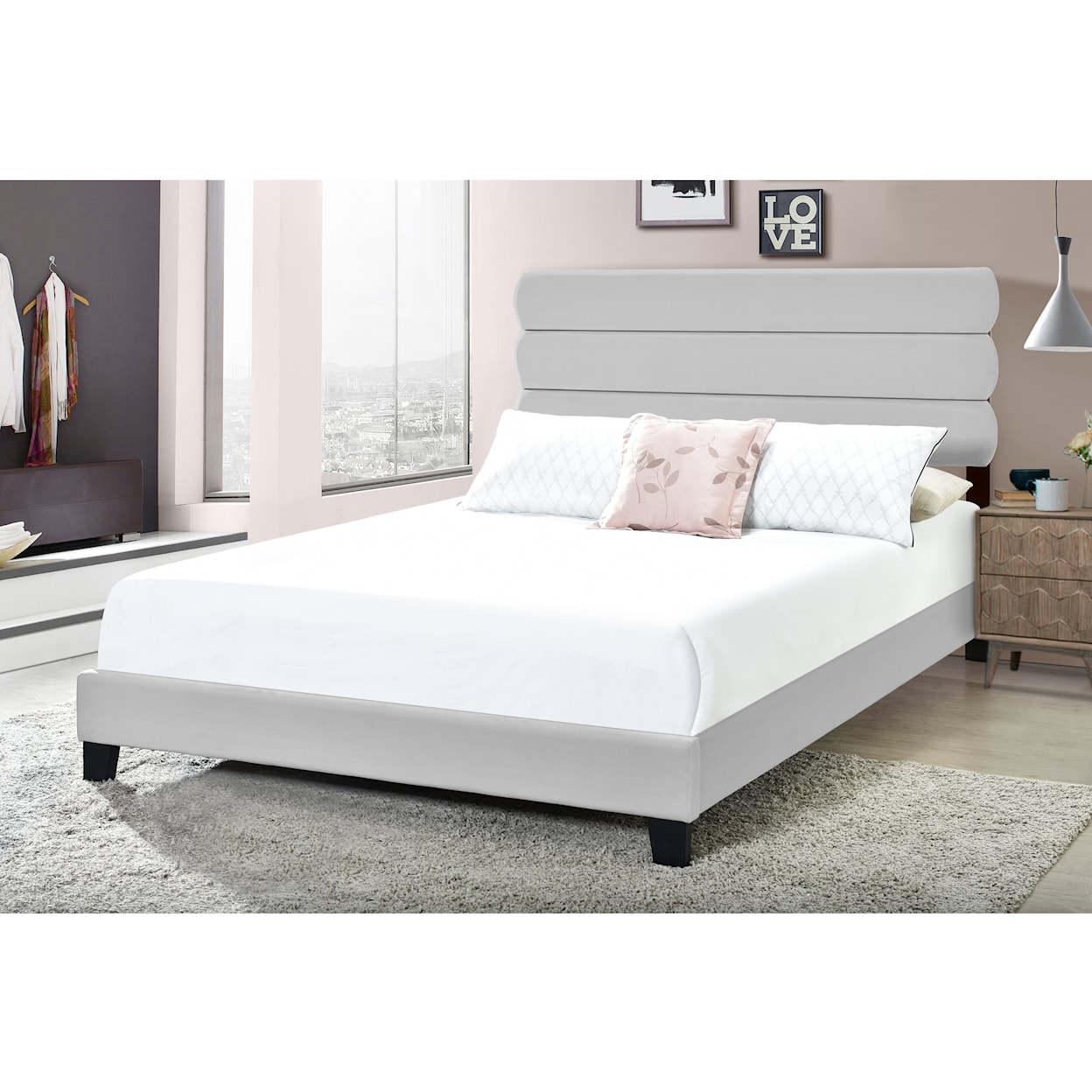 Accentrics Home Fashion Beds Queen Upholstered Bed