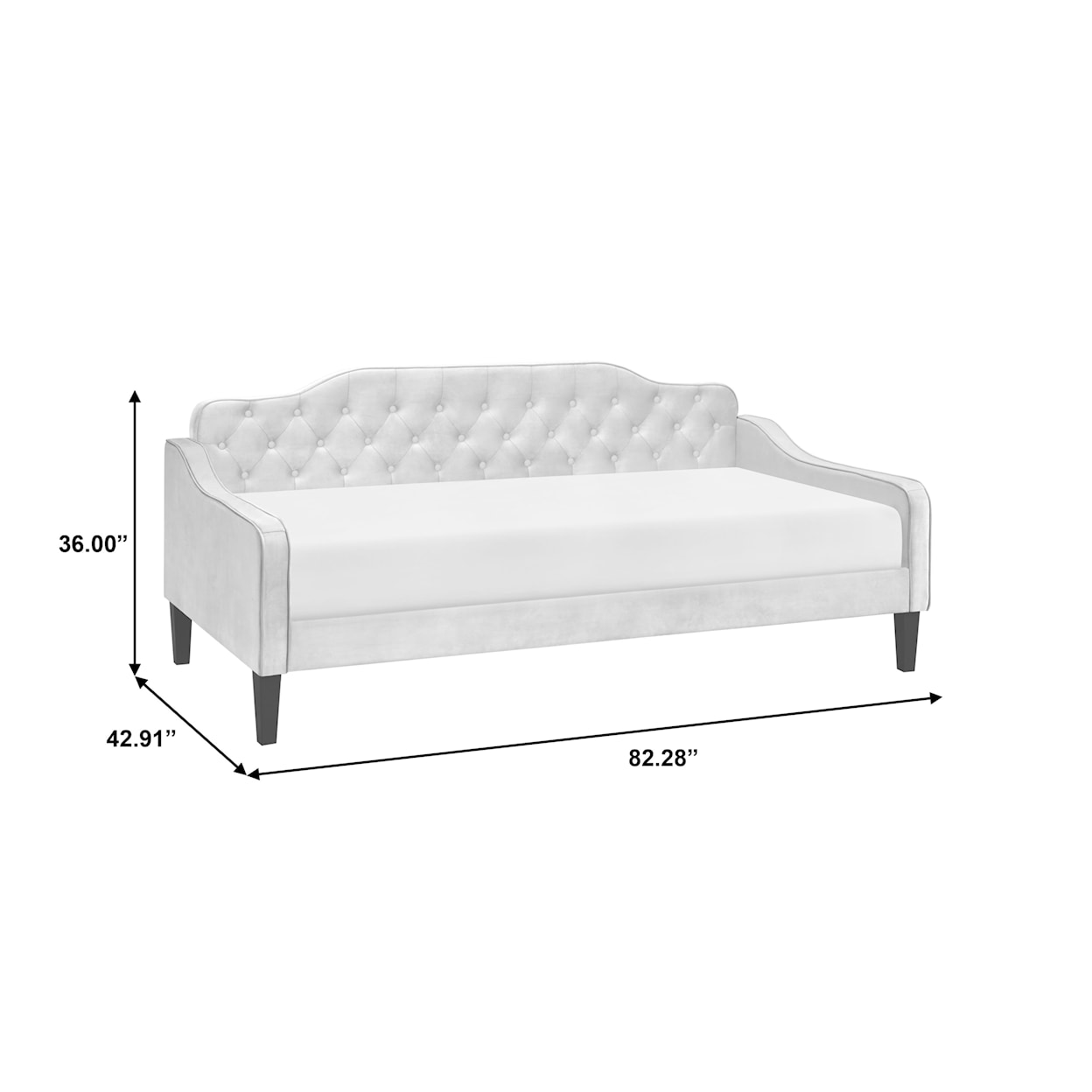 Accentrics Home Fashion Beds Twin Upholstered Bed