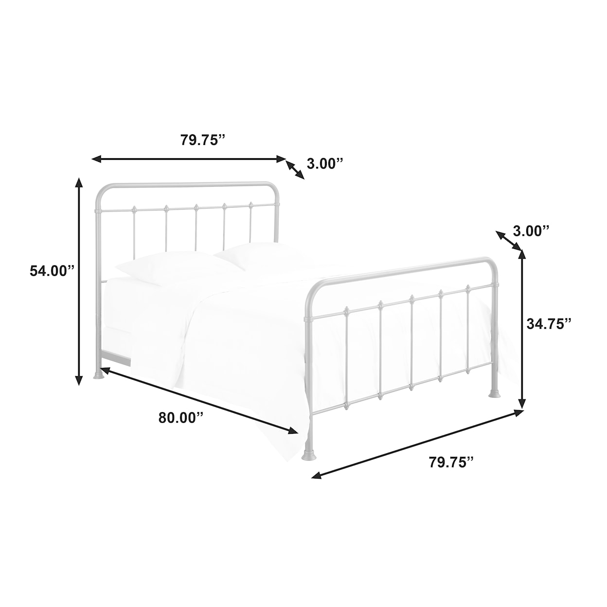 Accentrics Home Fashion Beds King Metal Bed