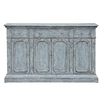 Robin's Egg Blue Farmhouse Four Door/Three Drawer Server