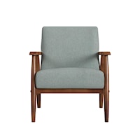 Mid-Century Modern Accent Chair in Light Blue