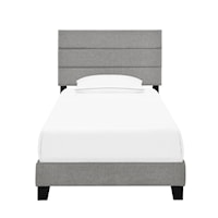 Transitional Twin One Box Slat Bed in Glacier