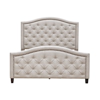 Button Tufted Upholstered Queen Platform Bed