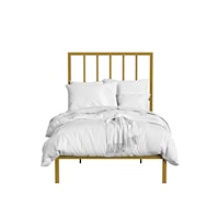 Twin Metal Bed - Gold
