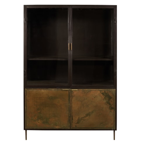 Patina Metal Bar Cabinet